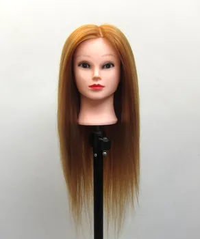 Golden 18'Training Head With Makeup 70% High Temperature Fiber 30% Animal Hair Hairdressing cutting training head mannequin
Golden 18'Training Head With Makeup 70% High Temperature Fiber 30% Animal Hair Hairdressing cutting training head mannequin