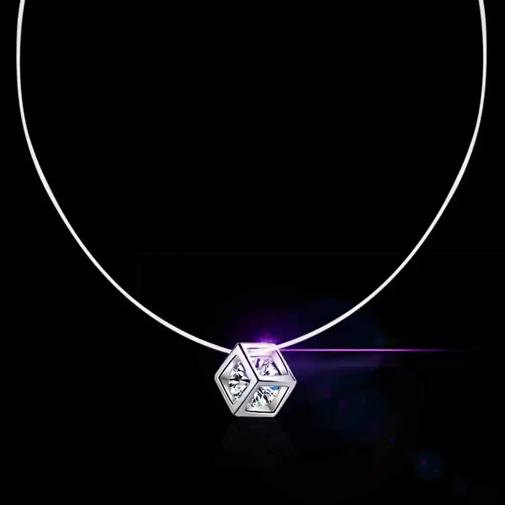 WholesaleSquare/Round Crystal Pendant Invisible Transparent Fishing Line Necklace for Women Wedding Jewelry
WholesaleSquare/Round Crystal Pendant Invisible Transparent Fishing Line Necklace for Women Wedding Jewelry