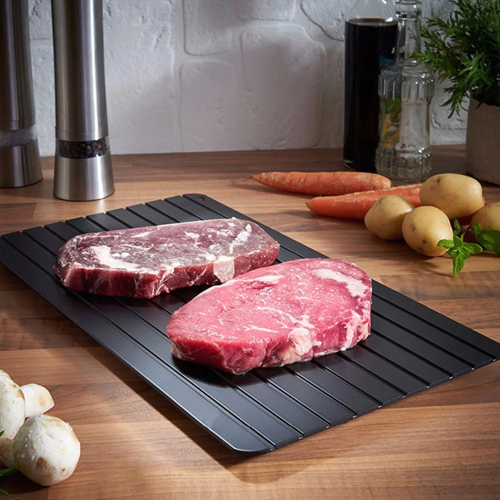 Fast Defrosting Meat Tray Chopping Board Rapid Thawing Safety Cutting Tray Board Pad Kitchen Defroster For Frozen Food Beef
Fast Defrosting Meat Tray Chopping Board Rapid Thawing Safety Cutting Tray Board Pad Kitchen Defroster For Frozen Food Beef