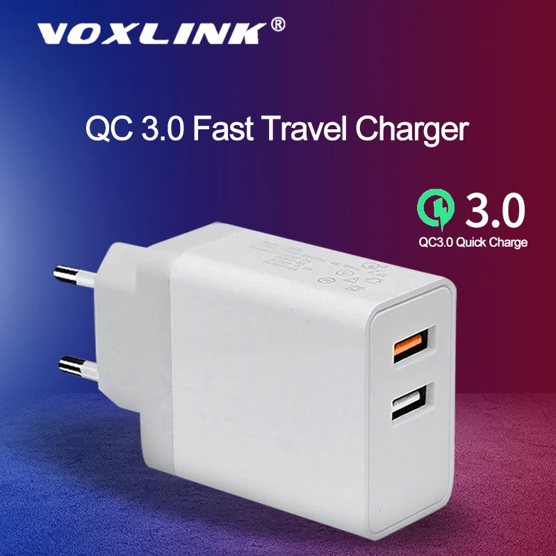 VOXLINK Quick Charger 3.0 240V Fast phone Charger for iPhone Xxs8 7 iPad Samsung Galaxy s8 s9 s10 Galaxy HTC Xiaomi Huawei Nexus
VOXLINK Quick Charger 3.0 240V Fast phone Charger for iPhone Xxs8 7 iPad Samsung Galaxy s8 s9 s10 Galaxy HTC Xiaomi Huawei Nexus