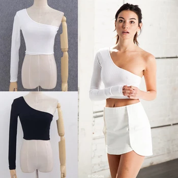 One Shoulder Camisole White Tank Tops Female Knitted Crop Top Slim Short Shirt for Women Clothing Skew Collar Casual Tanks
One Shoulder Camisole White Tank Tops Female Knitted Crop Top Slim Short Shirt for Women Clothing Skew Collar Casual Tanks