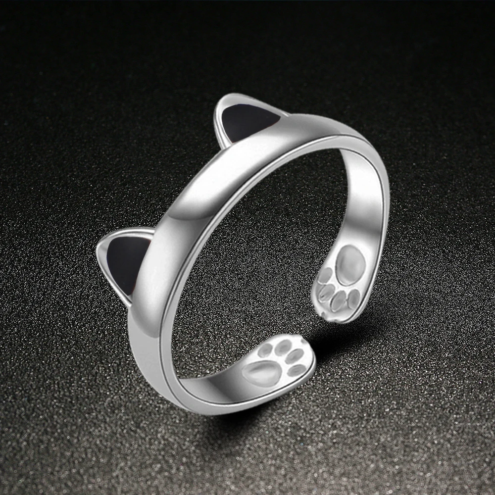 Cat Black Pink Ear Ring Design Cute Fashion Jewelry Cat Ring For Women and Girl Gifts Adjustable Ring charms Jewelry Anel
Cat Black Pink Ear Ring Design Cute Fashion Jewelry Cat Ring For Women and Girl Gifts Adjustable Ring charms Jewelry Anel