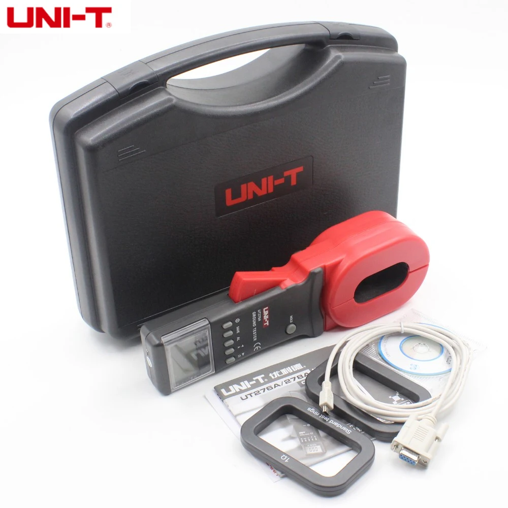UNI-T UT278A LCD Display Clamp 0.01-1200ohm Ohmmeter Digital Ground Resistance Tester & Leakage Current Test 0mA~30A
UNI-T UT278A LCD Display Clamp 0.01-1200ohm Ohmmeter Digital Ground Resistance Tester & Leakage Current Test 0mA~30A