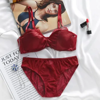 Glossy Ladies Lace Transparent Half Ventilate Bralette Stitching Solid Color Underwear For Women Push up Sexy Bra Underwear Set
Glossy Ladies Lace Transparent Half Ventilate Bralette Stitching Solid Color Underwear For Women Push up Sexy Bra Underwear Set