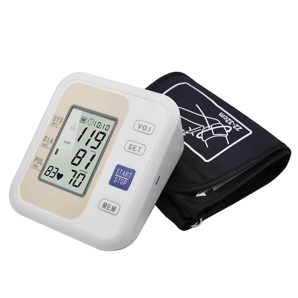 

Medical Equipment Tonometer Blood Pressure Monitor Home Apparatus for Measuring Pressure Upper Arm Heart Beat Meter Machine