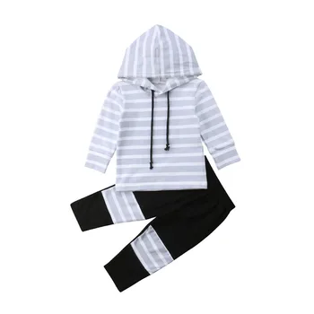 0-24M baby 2PCS set Newborn Toddler Baby Boy Striped Hoodie Sweatshirt Top+ Black Pants Outfit Casual Baby Autumn Clothes
0-24M baby 2PCS set Newborn Toddler Baby Boy Striped Hoodie Sweatshirt Top+ Black Pants Outfit Casual Baby Autumn Clothes
