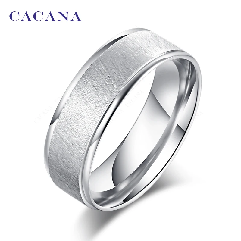 CACANA Stainless Steel Rings For Women Metal Wire Drawing Personalized Custom Fashion Jewelry Wholesale NO.R158
CACANA Stainless Steel Rings For Women Metal Wire Drawing Personalized Custom Fashion Jewelry Wholesale NO.R158