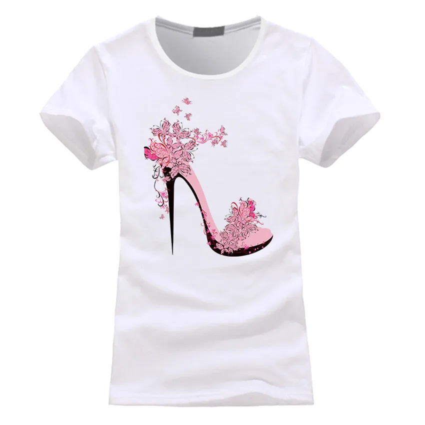 ZSIIBO-NVTX53-NEW-High-heeled-Shoes-Printing-T-shirt-Women-Fashion-Summer-Camisetas-Women-T-Shirt