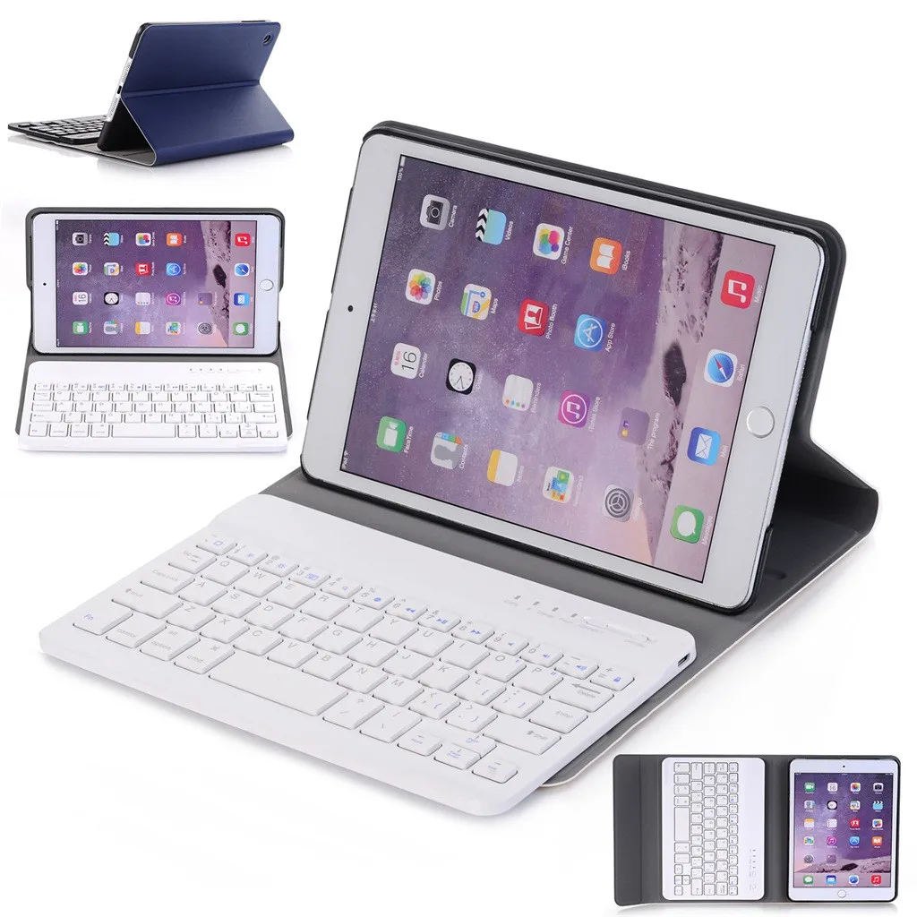 ZELOTES Беспроводная Bluetooth клавиатура для IPad Mini 1 2 3 защитный чехол с полным корпусом