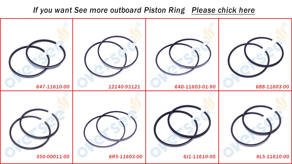 12140-93121 Piston Ring Set 59mm STD For SUZUKI DT9.9 DT15 9.9HP 15HP 2 Stroke Outboard Engine boat motor new aftermarket parts 
