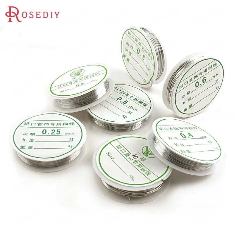 (2579)2 Rolls 0.2MM to 1MM Imitation Rhodium Color Metal Copper Wire Very Strong Can Make Shape Diy Jewelry Making Findings
(2579)2 Rolls 0.2MM to 1MM Imitation Rhodium Color Metal Copper Wire Very Strong Can Make Shape Diy Jewelry Making Findings
