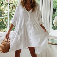 Хлопковый пляжный накидка, пляжный кафтановый купальник, накидка, парео, бикини, накидка, 2020(China)