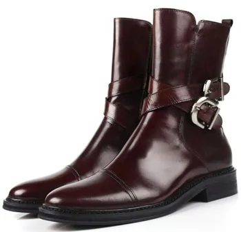 British retro martin boots men round toe belt buckle strap dress boots leather chunky heel half boots
British retro martin boots men round toe belt buckle strap dress boots leather chunky heel half boots