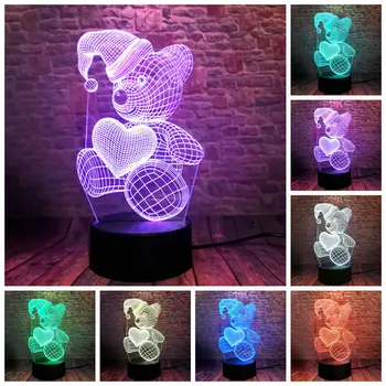 Christmas Bear Animal Figure 3D Nightlight Visual Illusion LED 7 Colors Changing Light Sleeping Docor Toys for Children
Christmas Bear Animal Figure 3D Nightlight Visual Illusion LED 7 Colors Changing Light Sleeping Docor Toys for Children