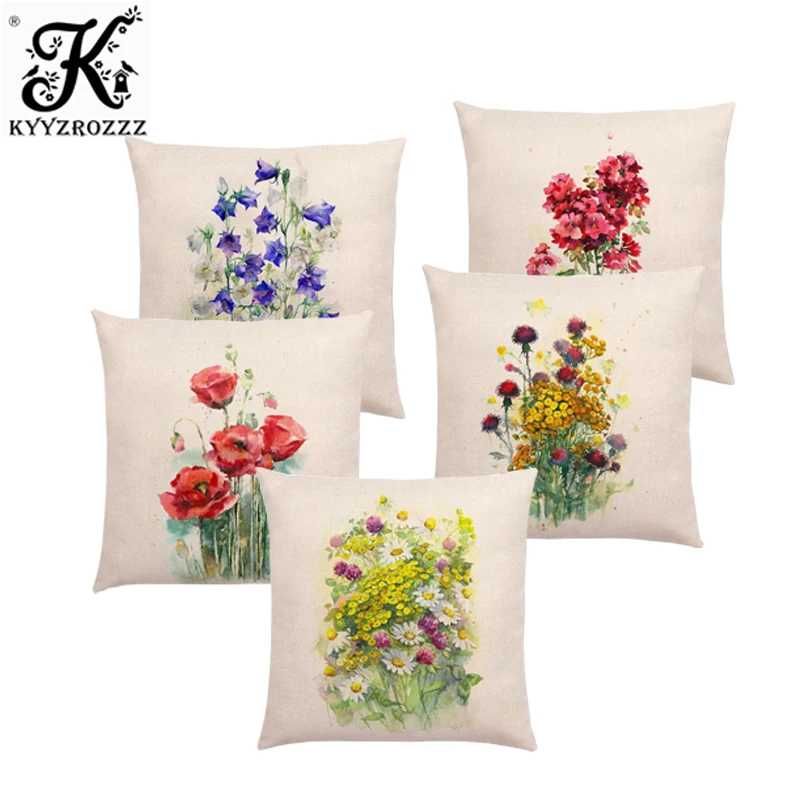 Watercolor Flowers Bluebells Geranium Cornflowers Hollyhocks Bouquet Floral Aquarelle Good Cushion Cover Sofa Pillow Case
Watercolor Flowers Bluebells Geranium Cornflowers Hollyhocks Bouquet Floral Aquarelle Good Cushion Cover Sofa Pillow Case