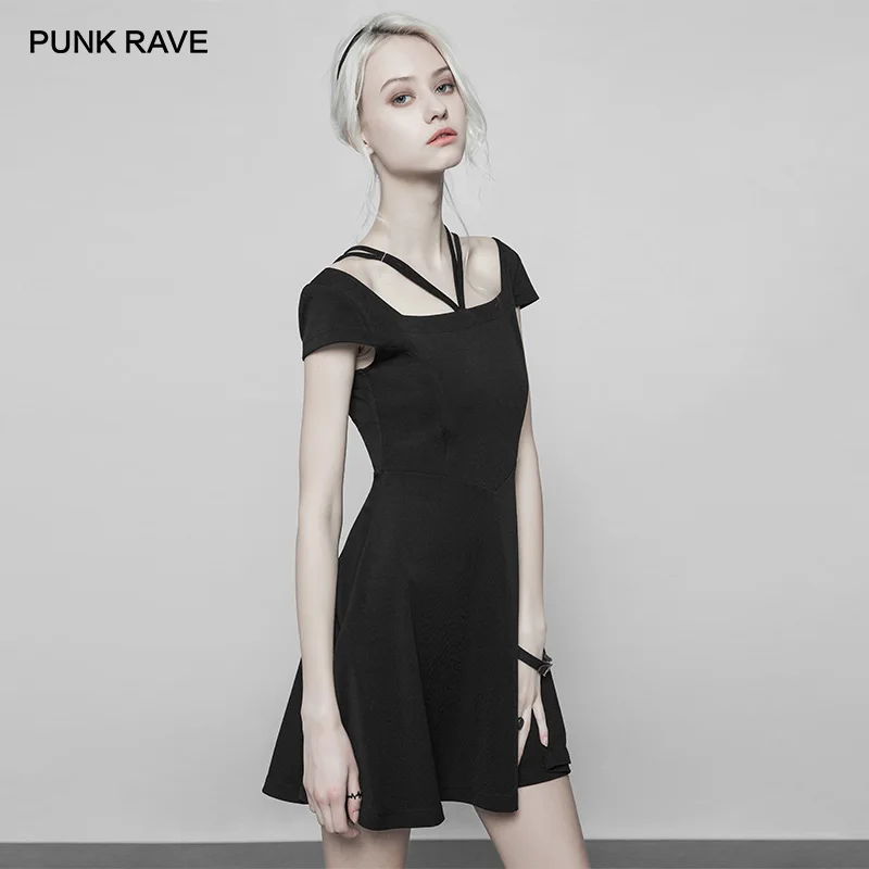 PUNK RAVE Women's Gothic Daily Lace Stitching Cover Sleeve Back Short Dress Deep V Shape Casual Sexy Mini Dress Street Wear
PUNK RAVE Women's Gothic Daily Lace Stitching Cover Sleeve Back Short Dress Deep V Shape Casual Sexy Mini Dress Street Wear