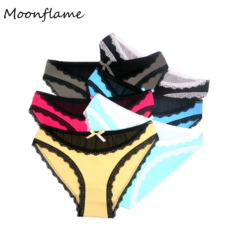 Moonflme 5 pcs/lot New Arrival 2019 Women Sexy Lace Cotton Women Briefs Panties 89227
Moonflme 5 pcs/lot New Arrival 2019 Women Sexy Lace Cotton Women Briefs Panties 89227