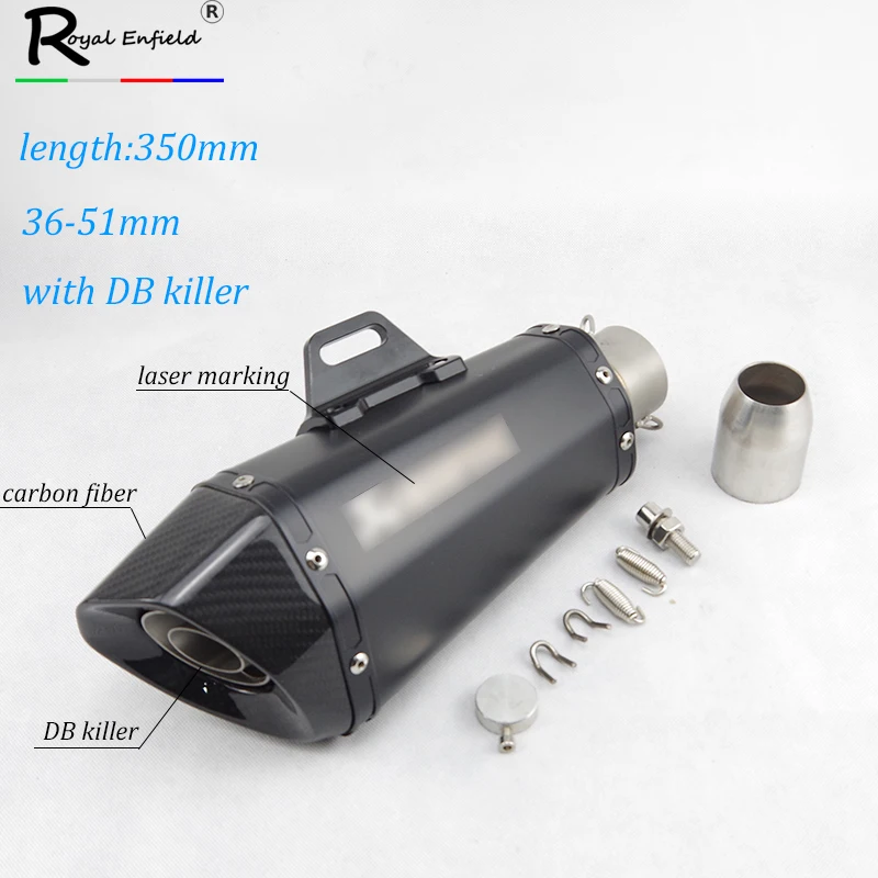 Universal Motorcycle Exhaust Modify Motocross carbon fiber Exhaust Muffler For R6 CBR250 CB600 MT07 R25 ATV Dirt Pit Bike
Universal Motorcycle Exhaust Modify Motocross carbon fiber Exhaust Muffler For R6 CBR250 CB600 MT07 R25 ATV Dirt Pit Bike