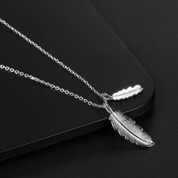 Cute 925 Sterling Silver Feather Pendant Necklaces For Women Link Chain Necklace Choker Fashion Party Jewelry collier femme 2020
Cute 925 Sterling Silver Feather Pendant Necklaces For Women Link Chain Necklace Choker Fashion Party Jewelry collier femme 2020
