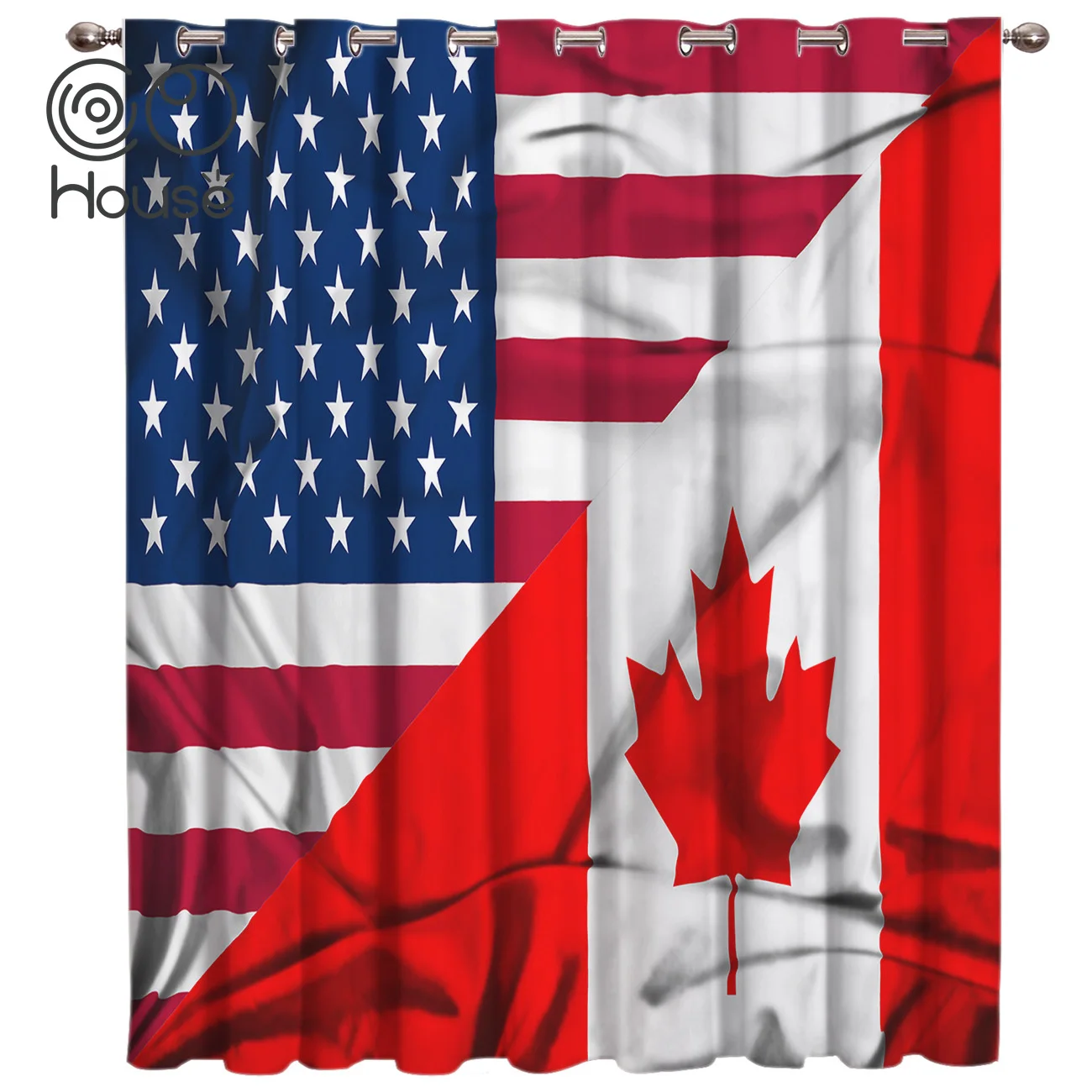 COCOHouse Canadian American Flag Window Curtains Dark Living Room Blackout Curtains Outdoor Kitchen Indoor Decor Curtain Panels
COCOHouse Canadian American Flag Window Curtains Dark Living Room Blackout Curtains Outdoor Kitchen Indoor Decor Curtain Panels