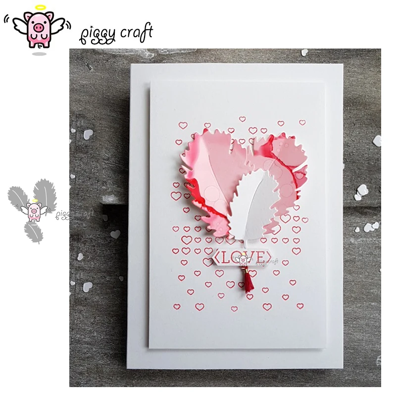 Piggy Craft metal cutting dies cut die mold Feather leaf decoration Scrapbook paper craft knife mould blade punch stencils dies
Piggy Craft metal cutting dies cut die mold Feather leaf decoration Scrapbook paper craft knife mould blade punch stencils dies