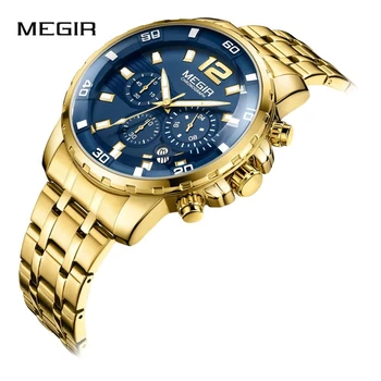 MEGIR Men's Watch Business Watches Luxury Gold Fashion Waterproof Luminous Chronograph Alloy Strap Auto Date Wristwatch Relogio
MEGIR Men's Watch Business Watches Luxury Gold Fashion Waterproof Luminous Chronograph Alloy Strap Auto Date Wristwatch Relogio