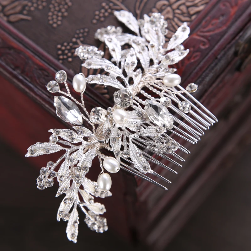 Wedding-Hair-Accessories-Silver-Color-Pearl-Crystal-Hair-Comb-For-Bride-tiara-Hair-Jewelry-Handmade-Headpiece (1)