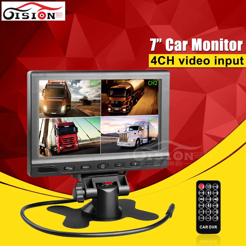 Car Rear View System 7Inch TFT Colour Quad 4CH Video Input Car Monitor For Reverseing CCTV Car Camera Monitor
Car Rear View System 7Inch TFT Colour Quad 4CH Video Input Car Monitor For Reverseing CCTV Car Camera Monitor