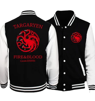 Targaryen Fire & Blood Men Jackets 2020 Spring New Game of Thrones Baseball Uniform Jackets For Men Casual Sweatshirt Men Coat
Targaryen Fire & Blood Men Jackets 2020 Spring New Game of Thrones Baseball Uniform Jackets For Men Casual Sweatshirt Men Coat