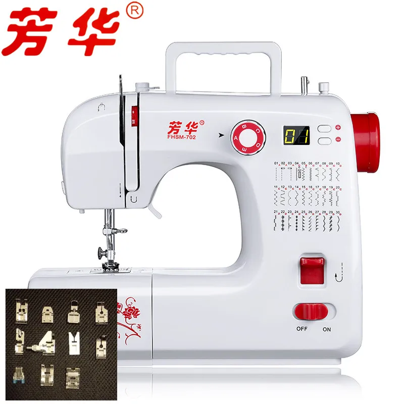 FANGHUA Factory FHSM 702 Mini Sewing Machine Updated Brand Domestic Foot Pedal Designated Portable Digital Display Hem Stitch
FANGHUA Factory FHSM 702 Mini Sewing Machine Updated Brand Domestic Foot Pedal Designated Portable Digital Display Hem Stitch