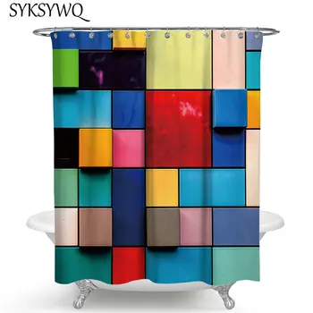 3D Geometrical Shower Curtain Douchegordijn Black Blue Red Grey Bathroom Curtain Rideau De Douche Colorful Block Chart Curtain
3D Geometrical Shower Curtain Douchegordijn Black Blue Red Grey Bathroom Curtain Rideau De Douche Colorful Block Chart Curtain