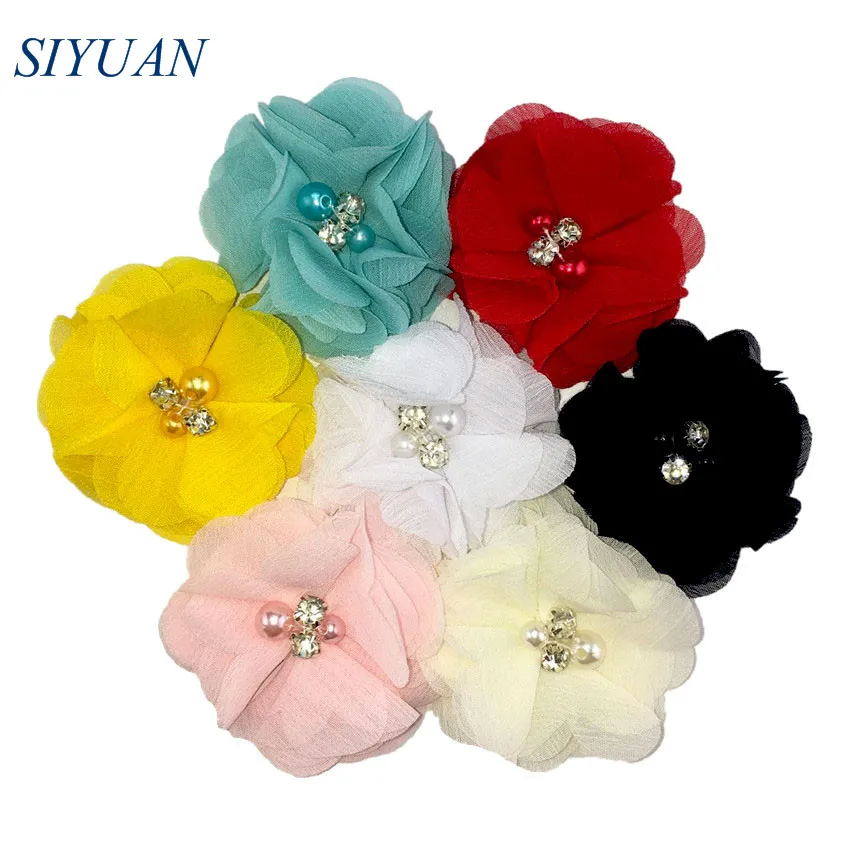 10pcs/lot 2 inch Chiffon flowers Rhinestone Beaded Hair Accessories DIY Flower Bouquet Flowers Decorations MH22
10pcs/lot 2 inch Chiffon flowers Rhinestone Beaded Hair Accessories DIY Flower Bouquet Flowers Decorations MH22