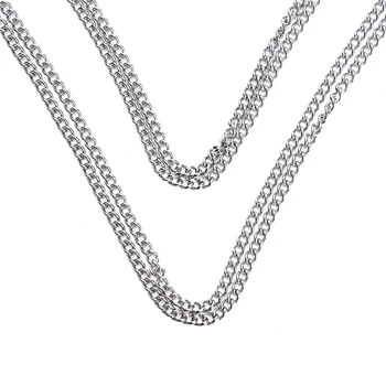5 Meters/Pack Stainless Steel Silver Color Jewelry Chains Fitting for Necklace Bracelets Handmade Craft Material Findings F3606
5 Meters/Pack Stainless Steel Silver Color Jewelry Chains Fitting for Necklace Bracelets Handmade Craft Material Findings F3606