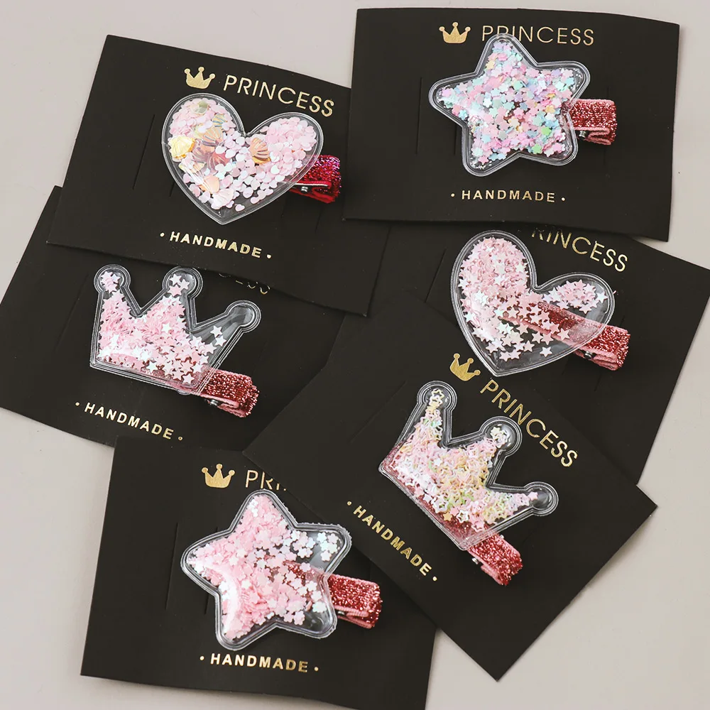 Quicksand Pearls Sequins Hair Clip Barrettes for Baby Girls Cute Glitter Star Crown Hairpin Hairgrips Kids Girl Hair Accessories
Quicksand Pearls Sequins Hair Clip Barrettes for Baby Girls Cute Glitter Star Crown Hairpin Hairgrips Kids Girl Hair Accessories