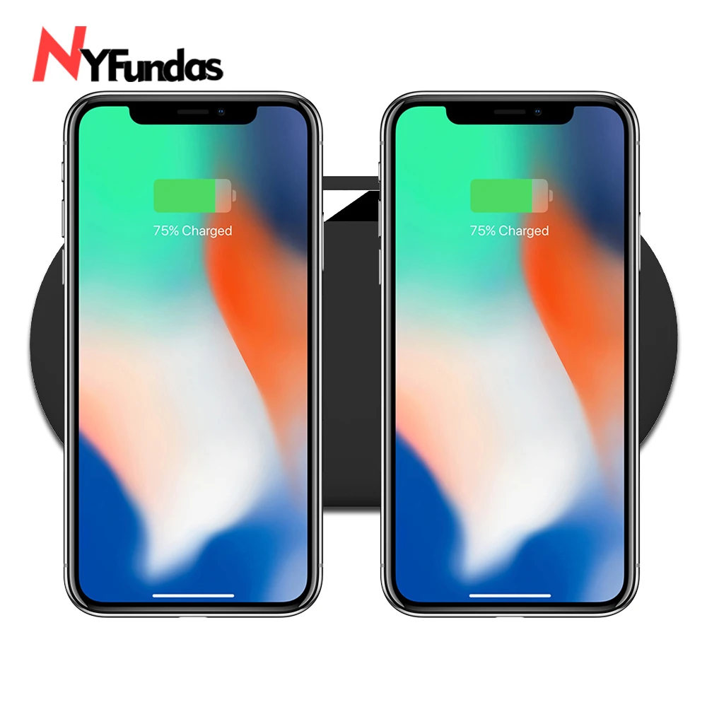 NYFundas 2-in-1 Wireless Charger For iPhone X XS MAX XR 8 8 Plus Samsung Galaxy S9 Note 9 S8 S7 S6 Induction Charging Pad QC3.0
NYFundas 2-in-1 Wireless Charger For iPhone X XS MAX XR 8 8 Plus Samsung Galaxy S9 Note 9 S8 S7 S6 Induction Charging Pad QC3.0