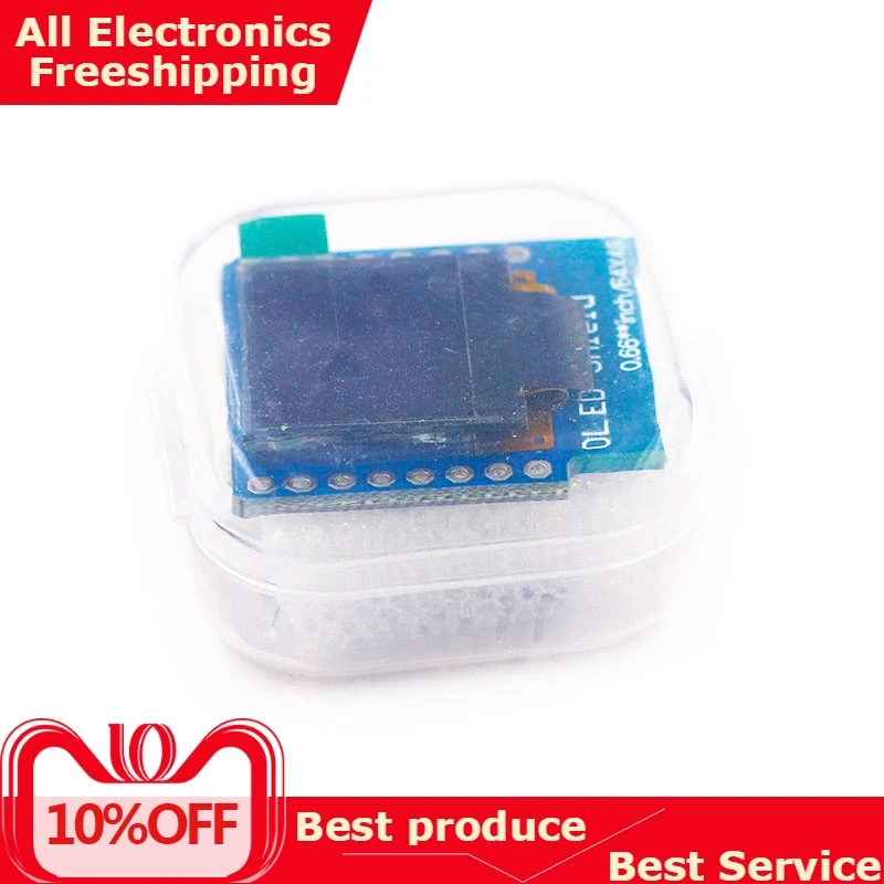 0.66 inch OLED Display Module for WEMOS D1 MINI ESP32 Module AVR STM32 64x48 0.66" LCD Screen IIC I2C OLED
0.66 inch OLED Display Module for WEMOS D1 MINI ESP32 Module AVR STM32 64x48 0.66" LCD Screen IIC I2C OLED