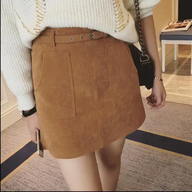 2017 new Korean version Fashion Korean version Slim Suede Pack hip Khaki black color A-line Large size XS-3XL mini skirt
2017 new Korean version Fashion Korean version Slim Suede Pack hip Khaki black color A-line Large size XS-3XL mini skirt
