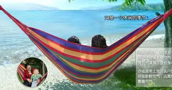 party favor gift Travel Camping Canvas Hammock Outdoor Swing Garden Indoor Sleeping Rainbow Stripe Double Hammock+bag 110''X31''
party favor gift Travel Camping Canvas Hammock Outdoor Swing Garden Indoor Sleeping Rainbow Stripe Double Hammock+bag 110''X31''