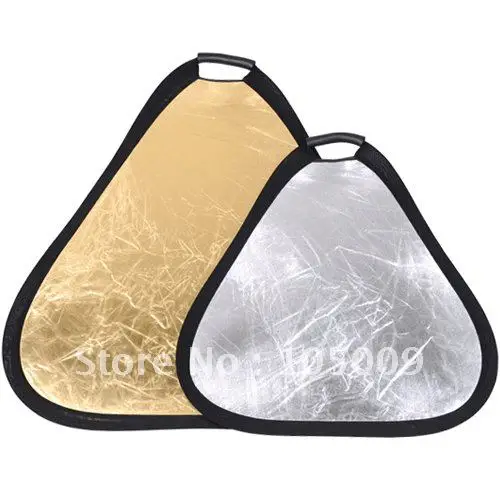 23" 60cm 2 in 1 Gold Silver Portable Folding Light Reflector for Photograph Flash Photo Studio | Электроника
