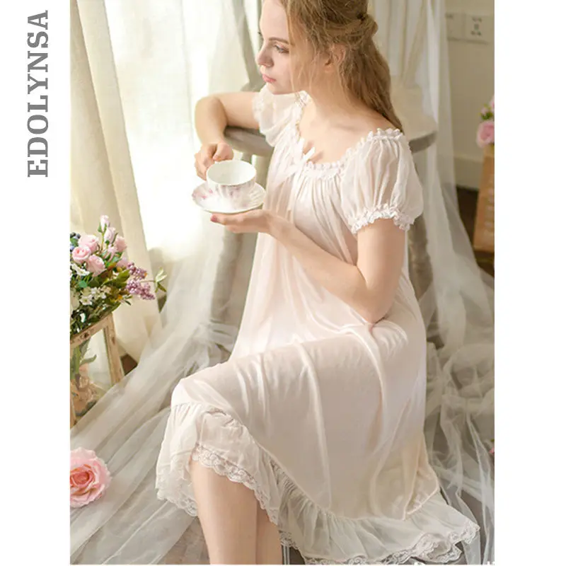 Summer Nightgowns Sleepshirts Sleepwear Women Stretchy Round Neck Slash Night Wear Princess Midi Dress Plus Size Homewear T257
Summer Nightgowns Sleepshirts Sleepwear Women Stretchy Round Neck Slash Night Wear Princess Midi Dress Plus Size Homewear T257