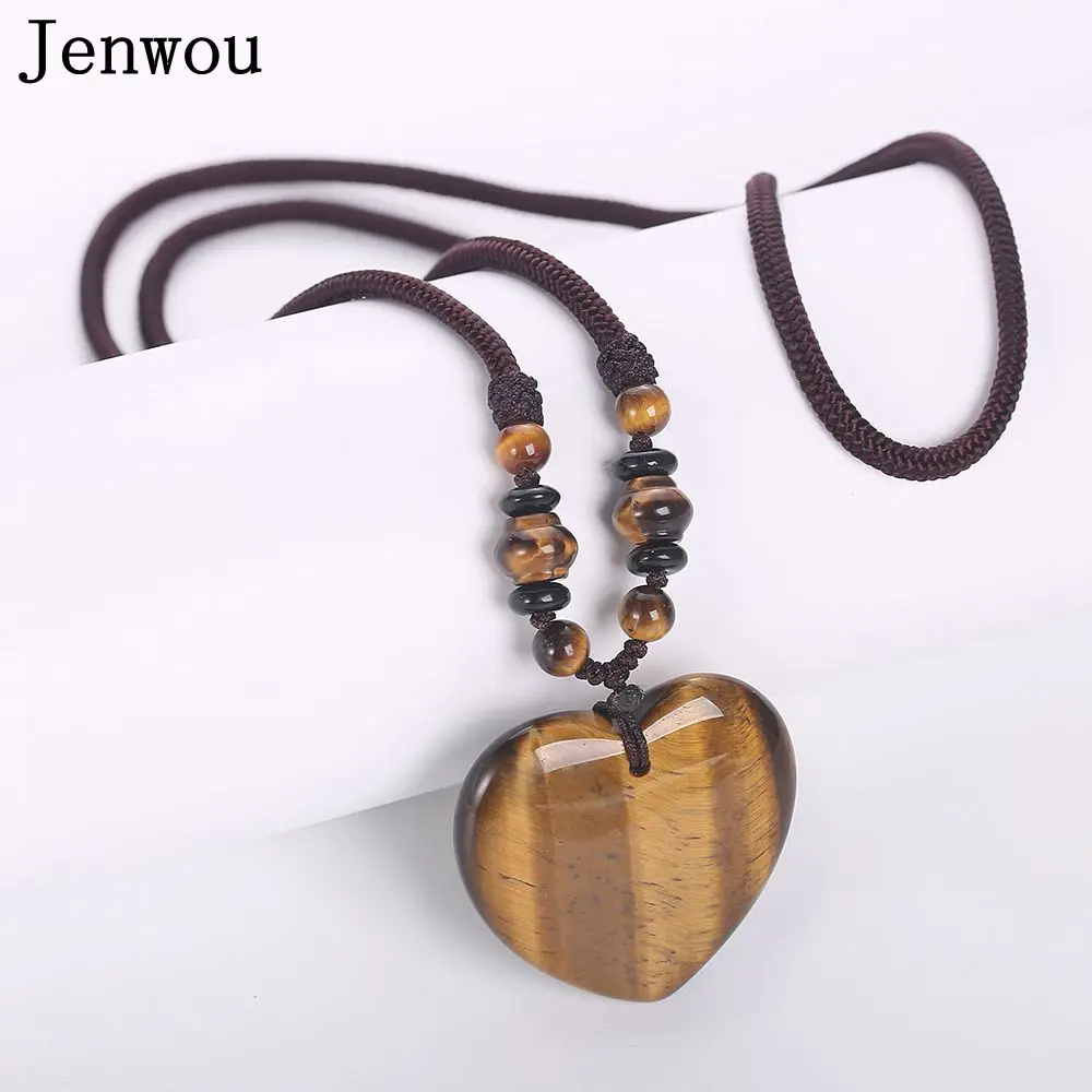 Jewnou Tiger Eye Necklace Fashion Woman Heart Reiki Natural Agate Jewelry Crystal Ethnic Vintage Personality Original Gem Gift
Jewnou Tiger Eye Necklace Fashion Woman Heart Reiki Natural Agate Jewelry Crystal Ethnic Vintage Personality Original Gem Gift