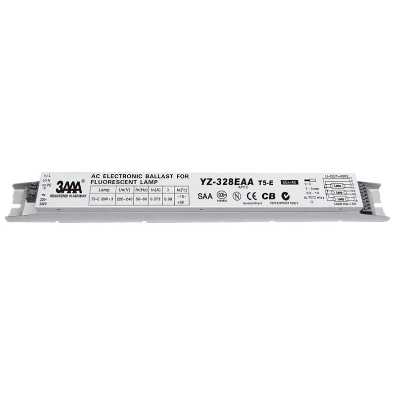 3AAA YZ-328EAA T5-E 220-240V 3*28W T5 Electronic Ballasts For HO Tube Fluorescent Lamp Aquarium High Quality Rectifier | Освещение