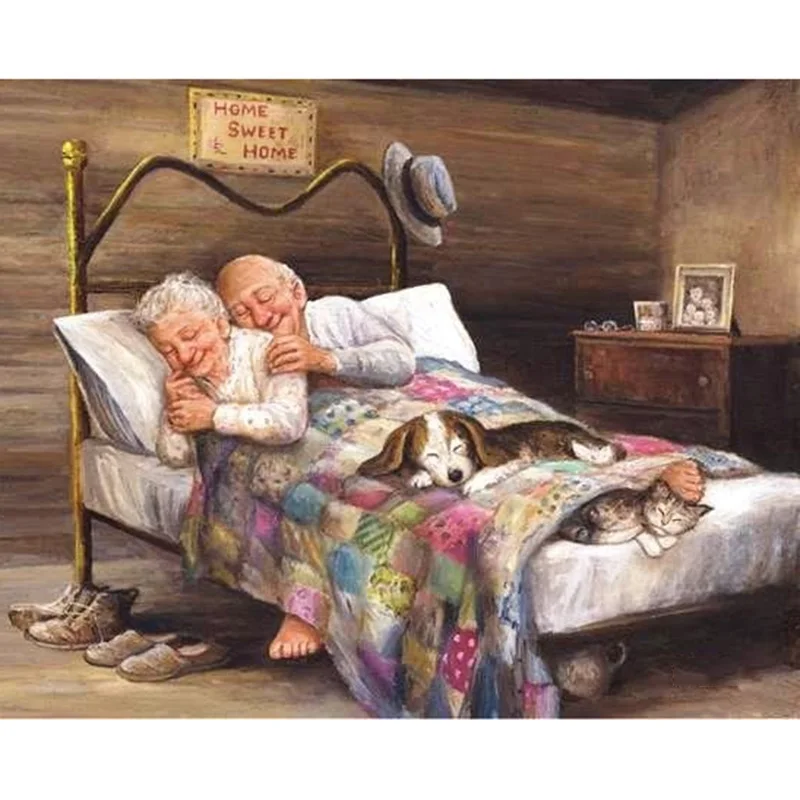 5d diy diamond embroidery old couple diamond painting Cross Stitch full square Rhinestone mosaic home decoration