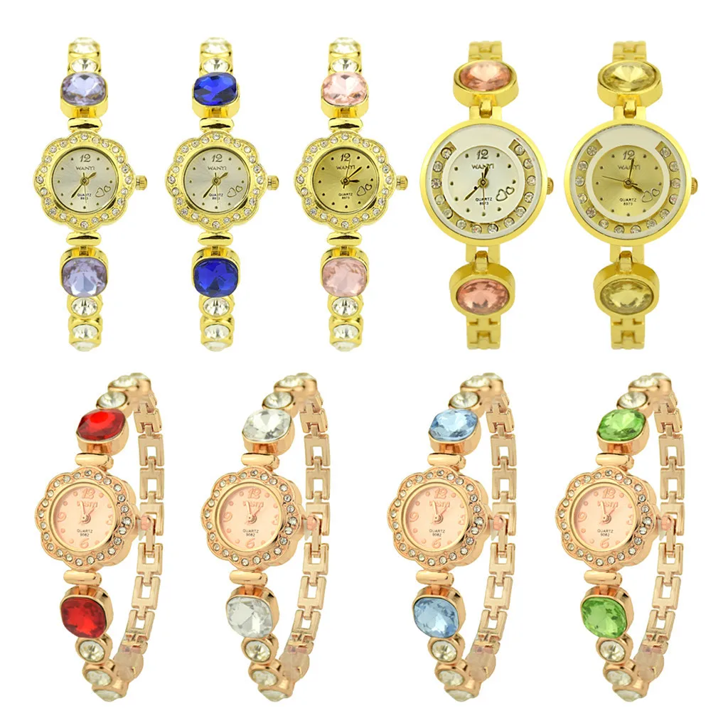 Лучшие продажи Брендовые Часы CCQ женские часы с бриллиантовым браслетом