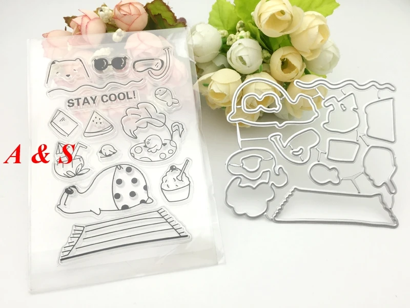 D55 Beach Bear Holiday Sun Sea Metal Cutting Dies or Transparent Clear Stamp for Scrapbooking DIY Paper Decoration
D55 Beach Bear Holiday Sun Sea Metal Cutting Dies or Transparent Clear Stamp for Scrapbooking DIY Paper Decoration