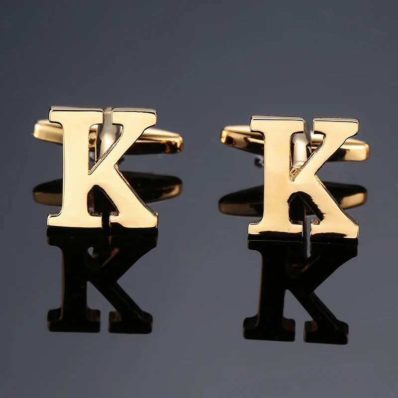 DY new High-quality Brass material English Golden English alphabet K Cufflinks Men's French shirt Cufflinks free shipping
DY new High-quality Brass material English Golden English alphabet K Cufflinks Men's French shirt Cufflinks free shipping