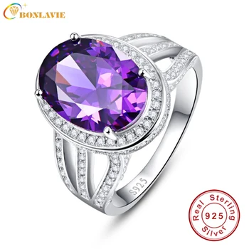 BONLAVIE 10.2 Carats Amethyst Purple Rings Real Pure 925 Sterling Silver Antique Female Designs Oval Ring Engagement Jewelry
BONLAVIE 10.2 Carats Amethyst Purple Rings Real Pure 925 Sterling Silver Antique Female Designs Oval Ring Engagement Jewelry