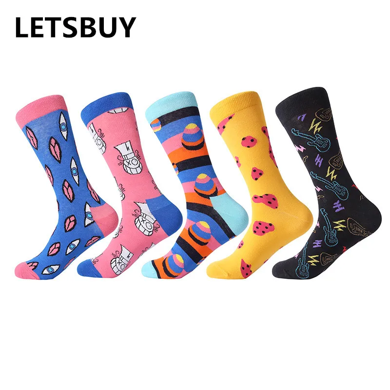 LETSBUY 5pairs/Lot men socks combed cotton colorful novelty crew funny socks for men and women casual business dress wedding gif
LETSBUY 5pairs/Lot men socks combed cotton colorful novelty crew funny socks for men and women casual business dress wedding gif