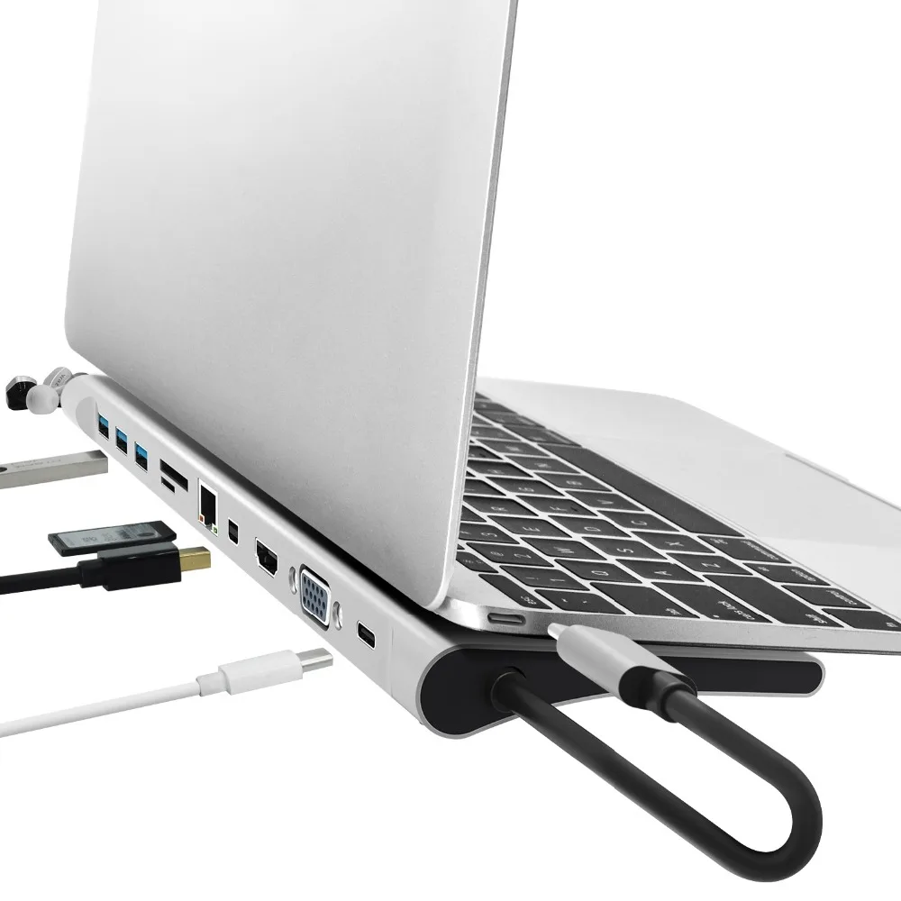 MAIDERN USB 3.0 Universal Docking Station,11 in 1 Multiport with HDMI/VGA/Mini DP/SD/TF/RJ45/USB 3.0/Audio/USB-C Female Converte
MAIDERN USB 3.0 Universal Docking Station,11 in 1 Multiport with HDMI/VGA/Mini DP/SD/TF/RJ45/USB 3.0/Audio/USB-C Female Converte