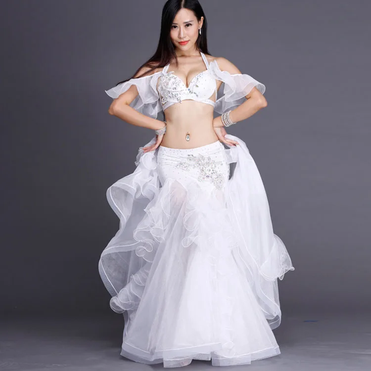 Rhinestones luxury performance belly dance set top and skirt 2pcs ballroom dancer senior set 3D mesh Material belly dance suits
Rhinestones luxury performance belly dance set top and skirt 2pcs ballroom dancer senior set 3D mesh Material belly dance suits
